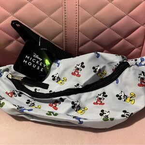 Disney Mickey Mouse Belt Bag - Light Blue with Multicolor Accents